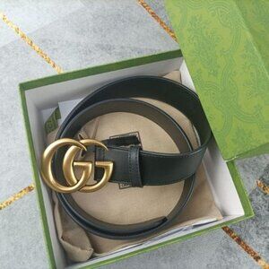 🌟 Women's Gucci Marmont GG belt in black leather 🌟